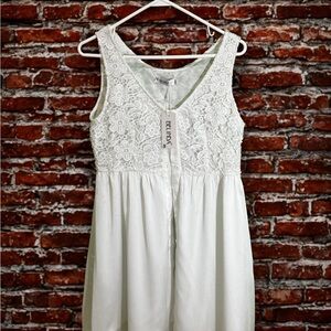 NWT BELINDA Women’s Floral Lace Dress Button-Up Lined Sleeveless - Resort